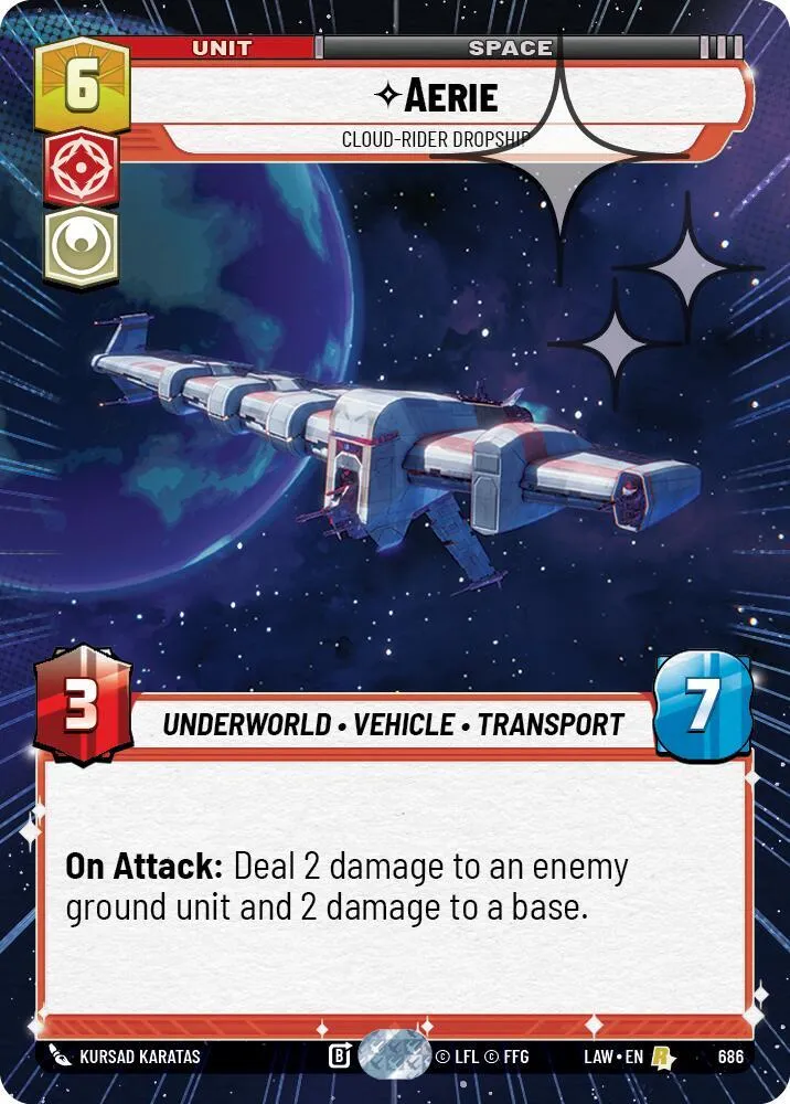 Aerie - Cloud-Rider Dropship — A Lawless Time — Star Wars: Unlimited