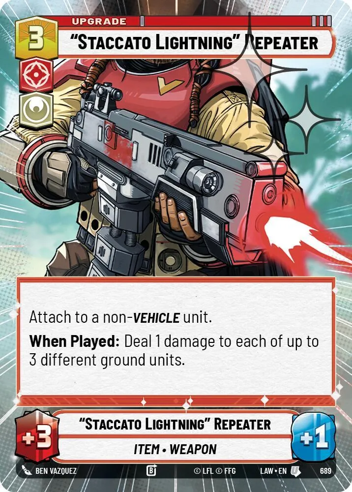 "Staccato Lightning" Repeater — A Lawless Time — Star Wars: Unlimited
