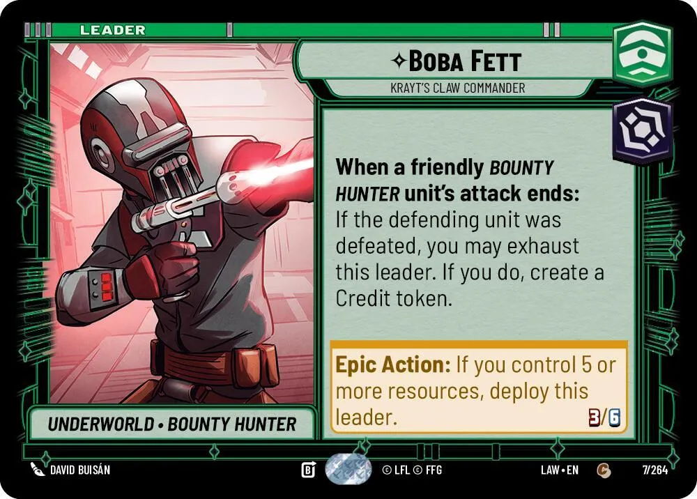 Boba Fett - Krayt's Claw Commander — A Lawless Time — Star Wars: Unlimited
