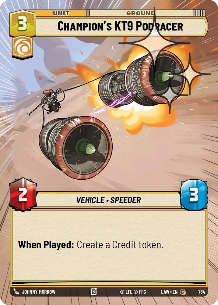 Champion's KT-9 Podracer — A Lawless Time — Star Wars: Unlimited