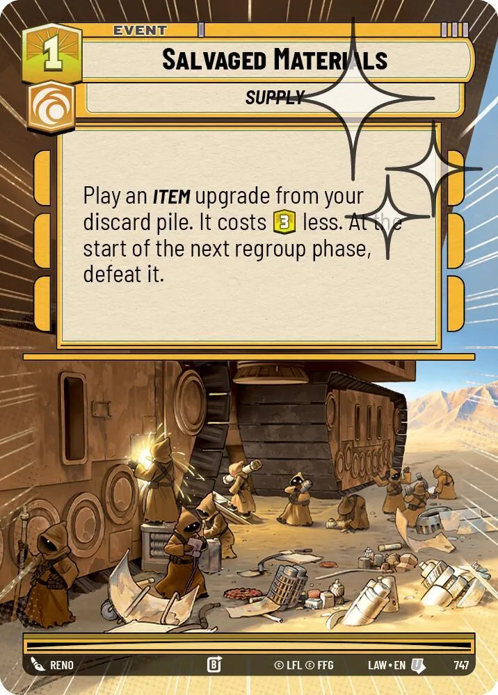 Salvaged Materials — A Lawless Time — Star Wars: Unlimited