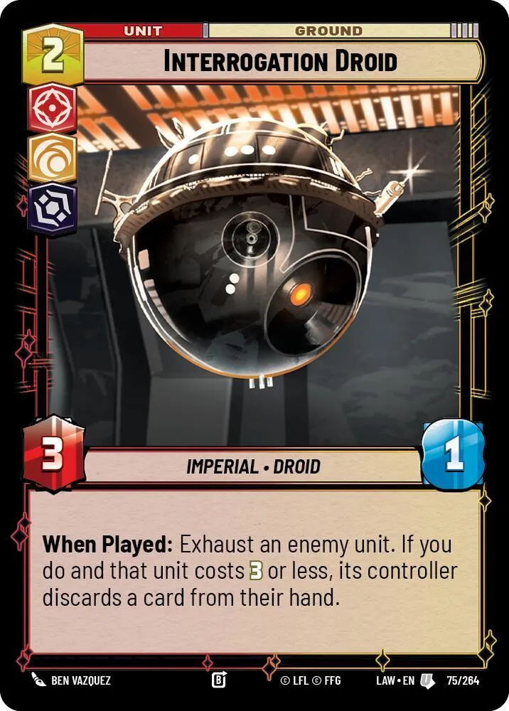 Droïde d'Interrogatoire — A Lawless Time — Star Wars: Unlimited