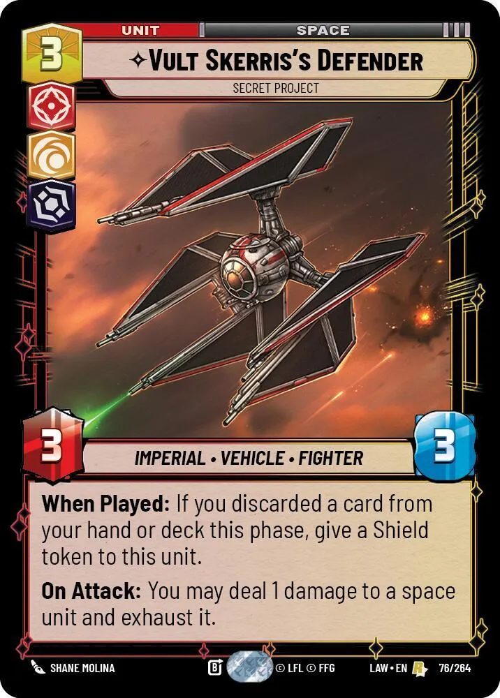 Vult Skerris's Defender - Secret Project — A Lawless Time — Star Wars: Unlimited