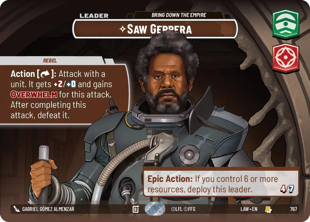 Saw Gerrera - Bring Down the Empire — A Lawless Time — Star Wars: Unlimited