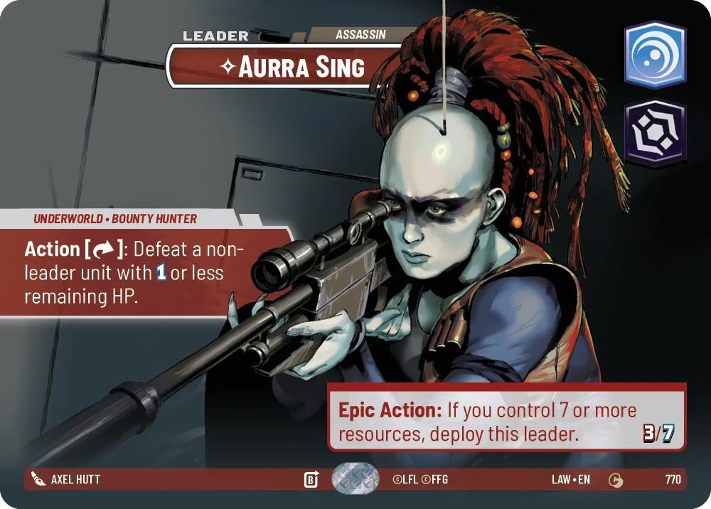 Aurra Sing - Assassin — A Lawless Time — Star Wars: Unlimited
