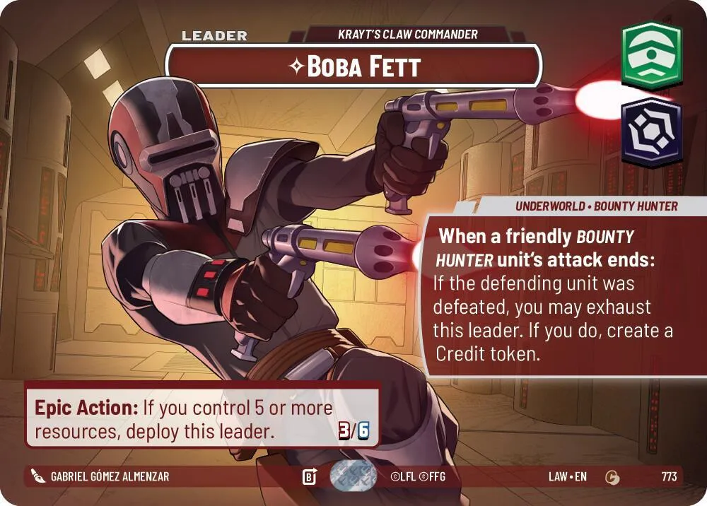 Boba Fett - Krayt's Claw Commander — A Lawless Time — Star Wars: Unlimited