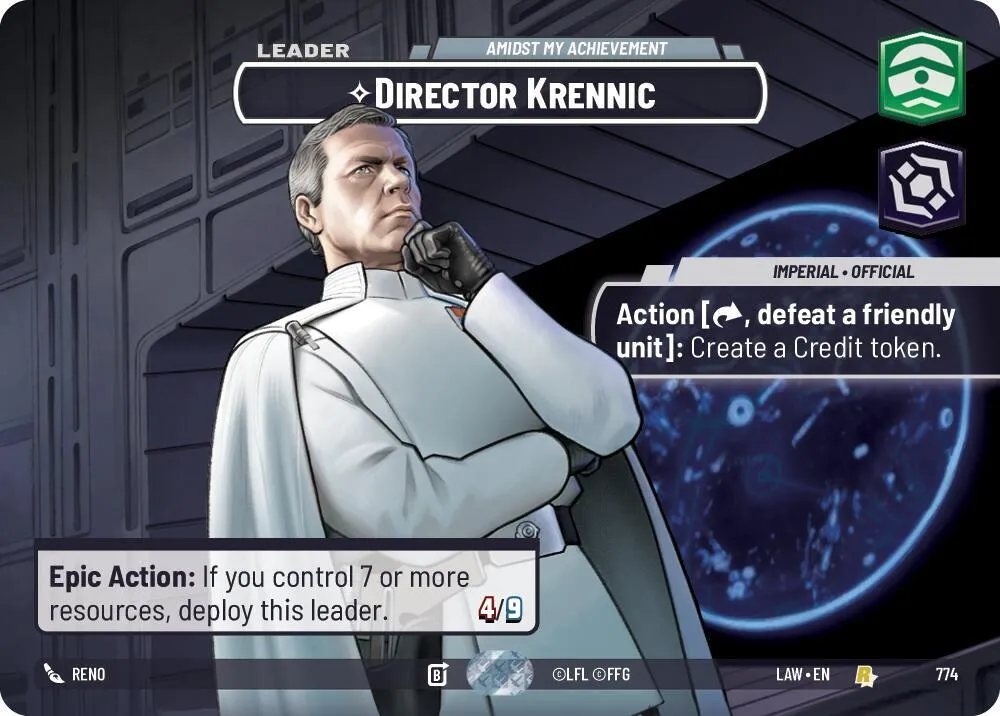 Director Krennic - Amidst My Achievement — A Lawless Time — Star Wars: Unlimited