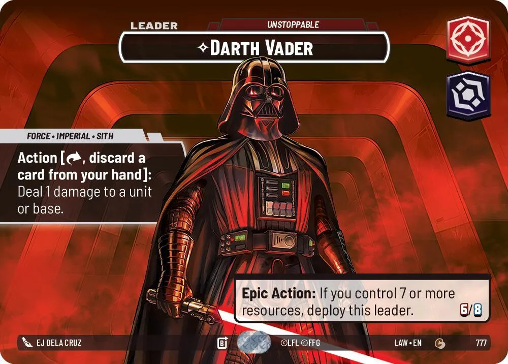 Darth Vader - Unstoppable — A Lawless Time — Star Wars: Unlimited
