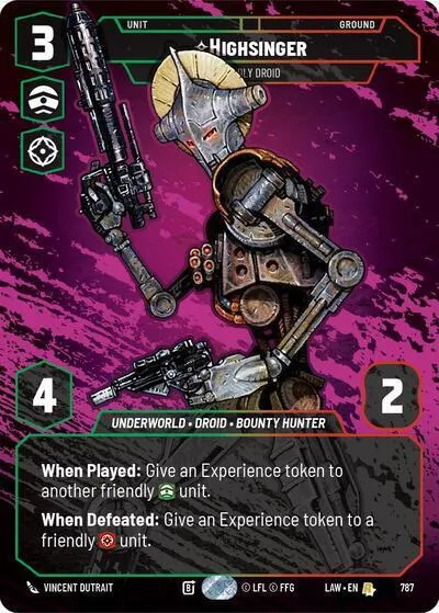 Highsinger - Deadly Droid — A Lawless Time — Star Wars: Unlimited