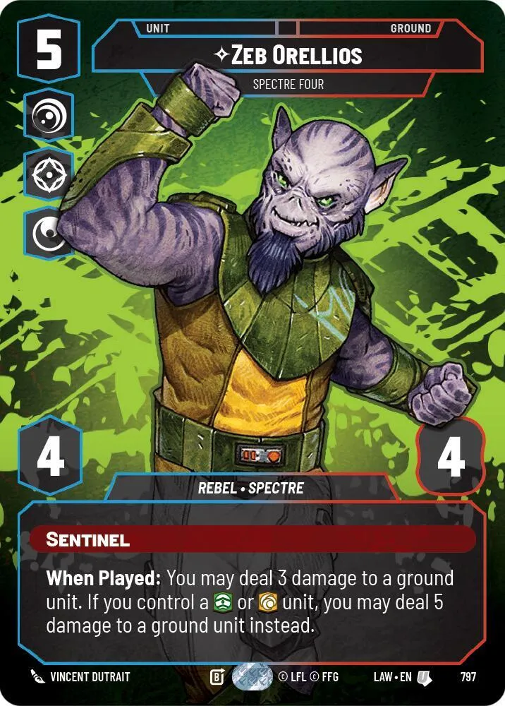 Zeb Orellios - Spectre Four — A Lawless Time — Star Wars: Unlimited
