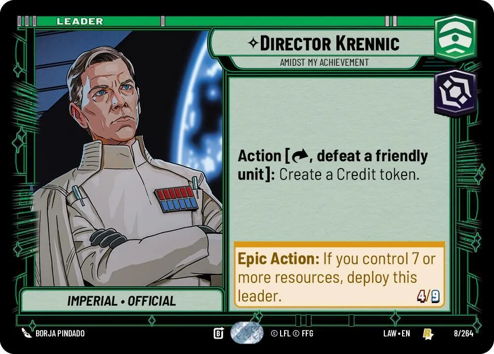 Directeur Krennic - Au Milieu De Sa Réussite — A Lawless Time — Star Wars: Unlimited