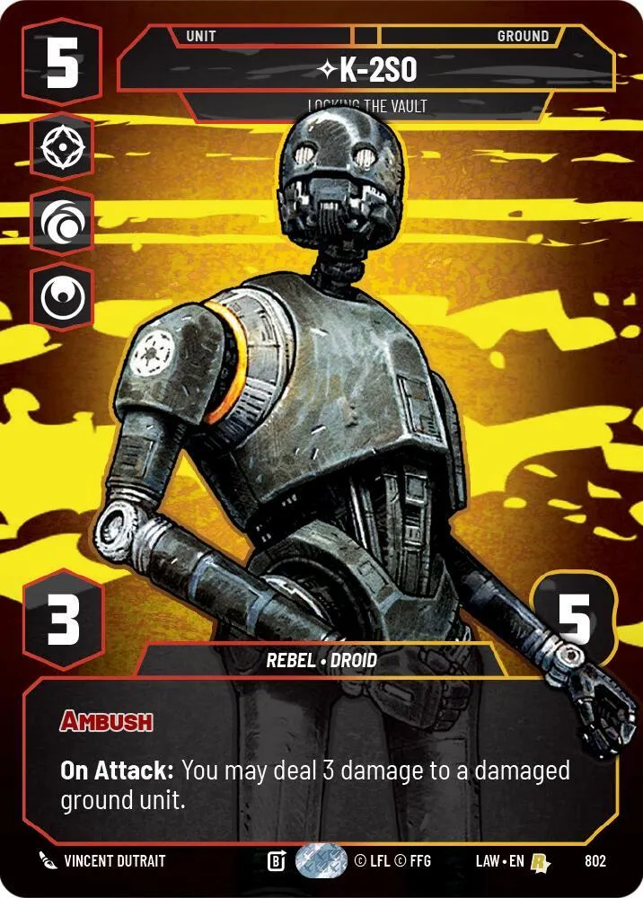 K-2S0 - Locking the Vault — A Lawless Time — Star Wars: Unlimited