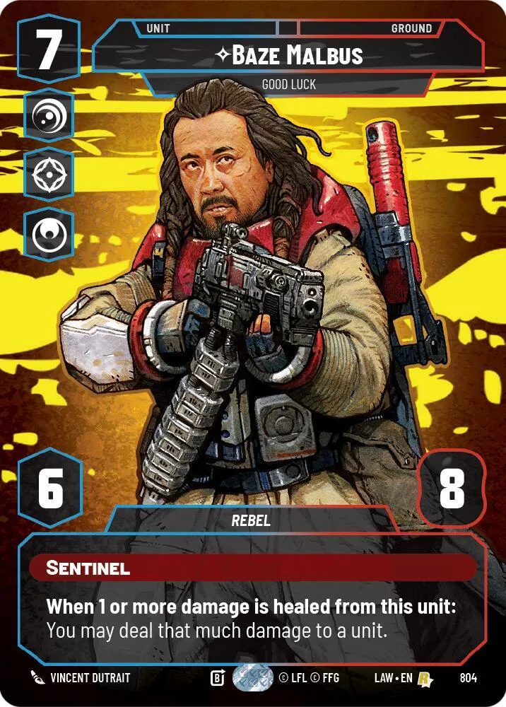 Baze Malbus - Good Luck — A Lawless Time — Star Wars: Unlimited