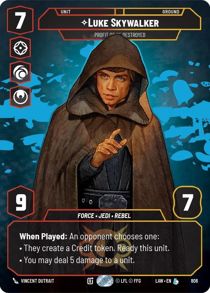 Luke Skywalker - Profit or Be Destroyed — A Lawless Time — Star Wars: Unlimited