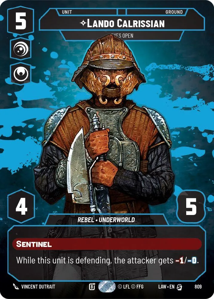 Lando Calrissian - Eyes Open — A Lawless Time — Star Wars: Unlimited
