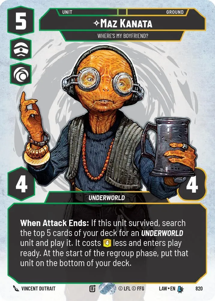 Maz Kanata - Where's My Boyfriend? — A Lawless Time — Star Wars: Unlimited