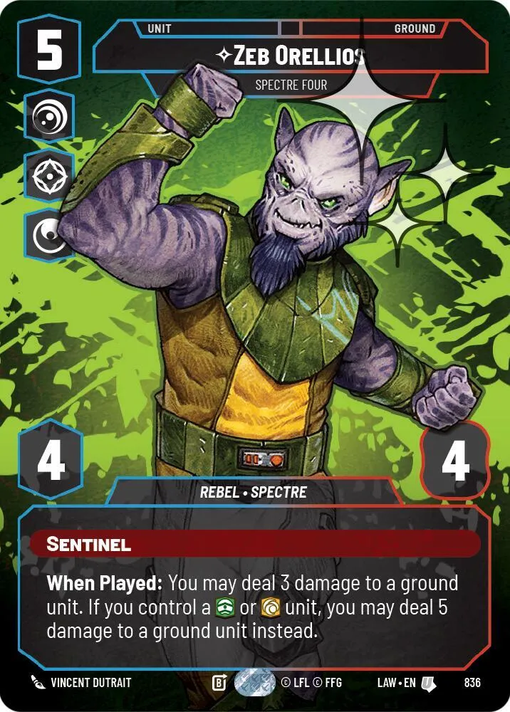 Zeb Orellios - Spectre Four — A Lawless Time — Star Wars: Unlimited