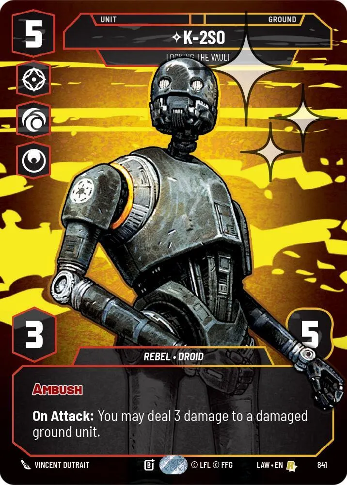 K-2S0 - Locking the Vault — A Lawless Time — Star Wars: Unlimited