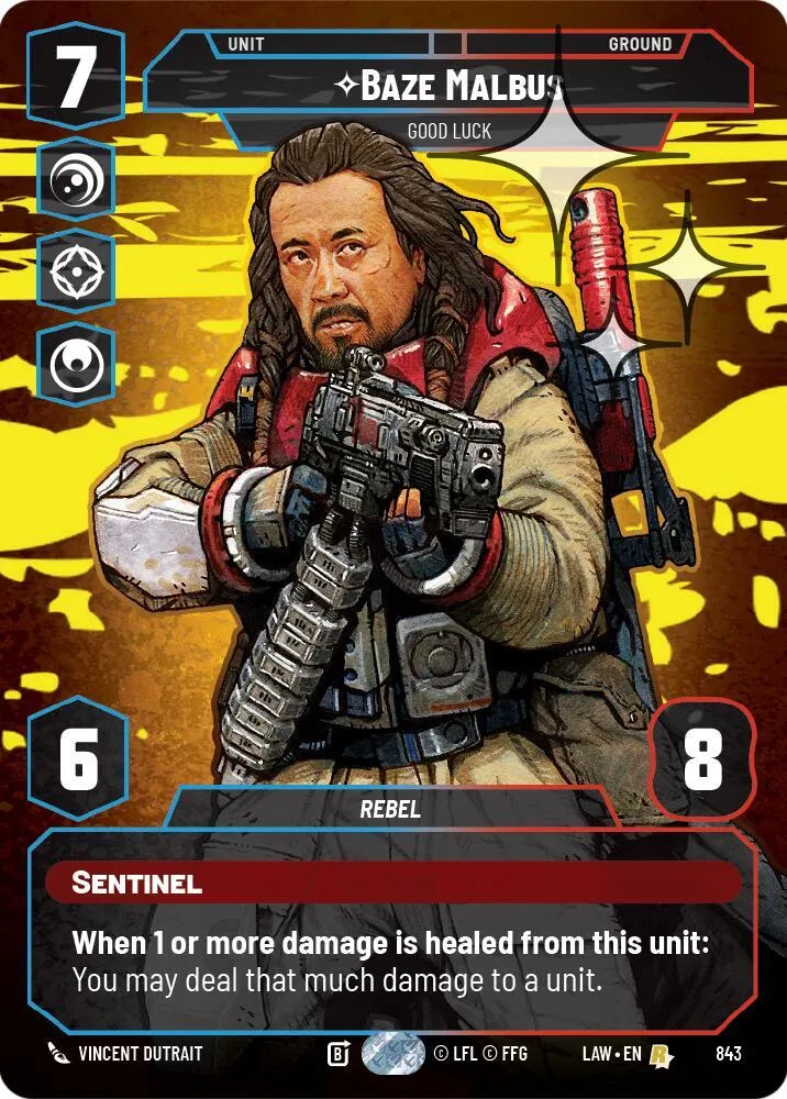 Baze Malbus - Good Luck — A Lawless Time — Star Wars: Unlimited
