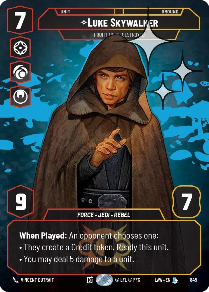 Luke Skywalker - Profit or Be Destroyed — A Lawless Time — Star Wars: Unlimited