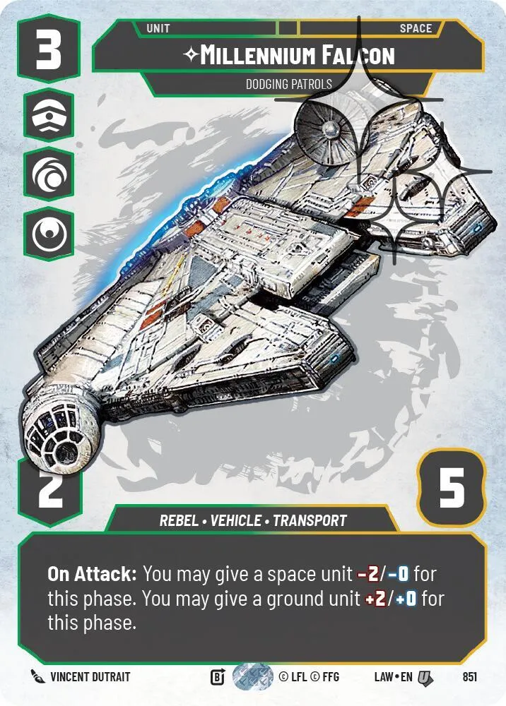 Millennium Falcon - Dodging Patrols — A Lawless Time — Star Wars: Unlimited