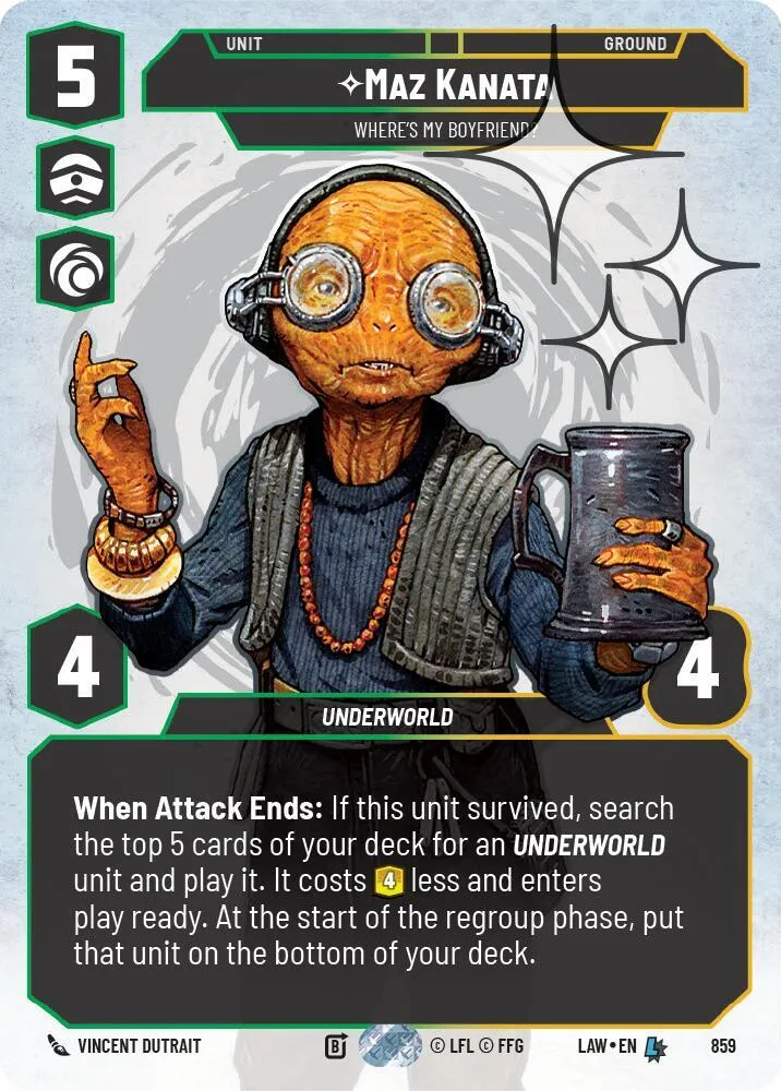Maz Kanata - Where's My Boyfriend? — A Lawless Time — Star Wars: Unlimited