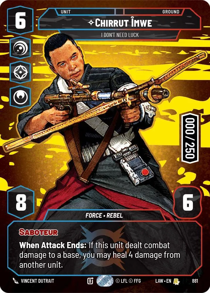 Chirrut Îmwe - I Don't Need Luck — A Lawless Time — Star Wars: Unlimited