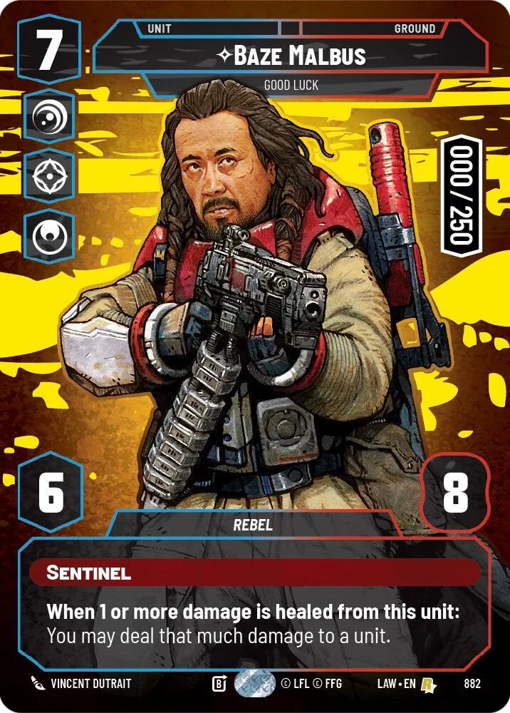 Baze Malbus - Good Luck — A Lawless Time — Star Wars: Unlimited