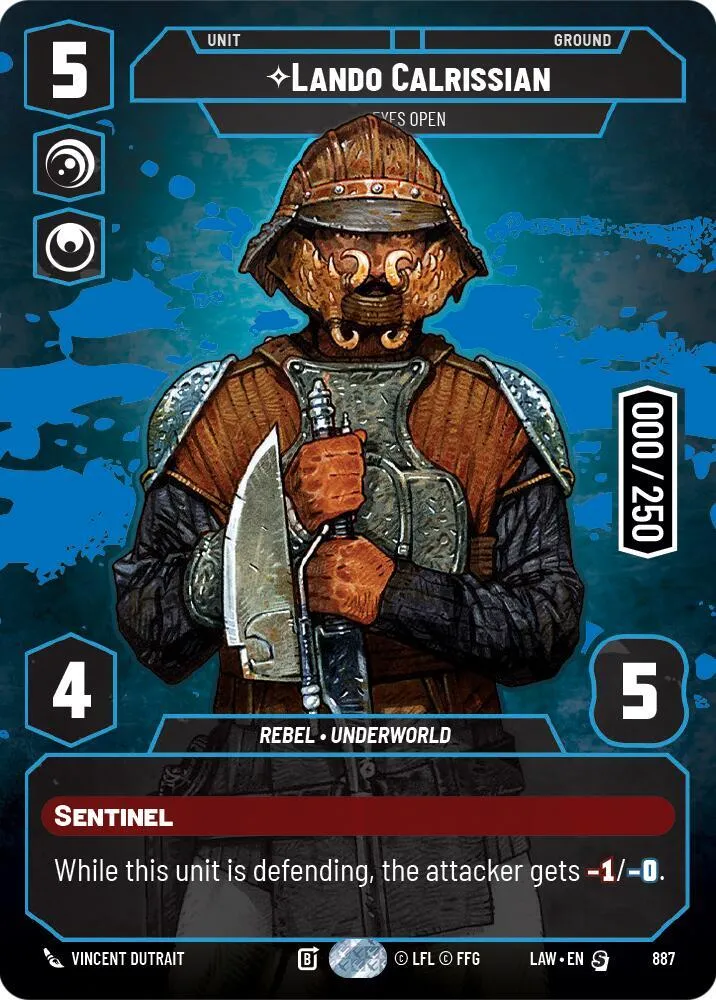 Lando Calrissian - Eyes Open — A Lawless Time — Star Wars: Unlimited