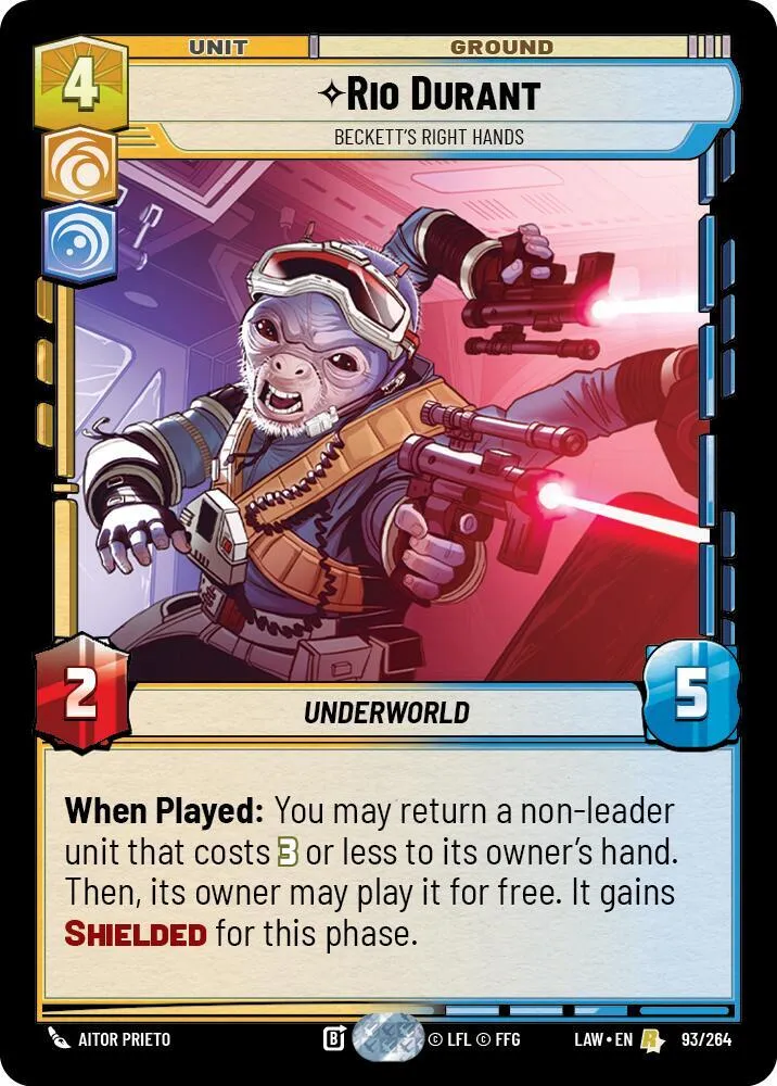 Rio Durant - Beckett's Right Hands — A Lawless Time — Star Wars: Unlimited