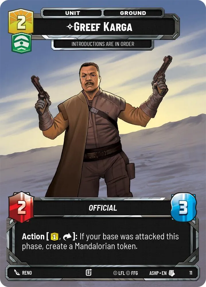 Greef Karga — Ashes of the Empire - Weekly Play Promos — Star Wars: Unlimited