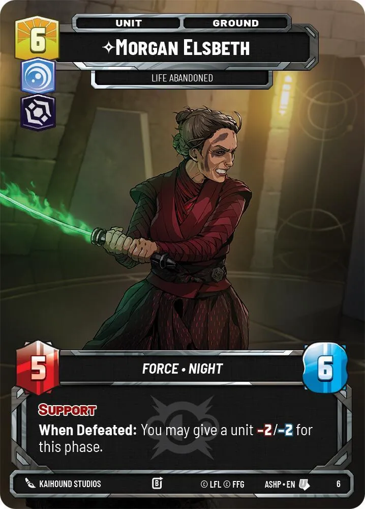 Morgan Elsbeth -Life Abandoned — Ashes of the Empire - Weekly Play Promos — Star Wars: Unlimited
