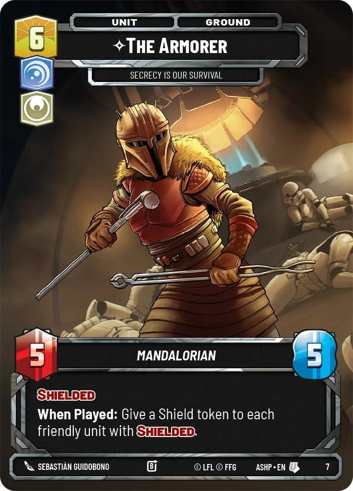 The Armorer - Secrecy is Our Survival — Ashes of the Empire - Weekly Play Promos — Star Wars: Unlimited