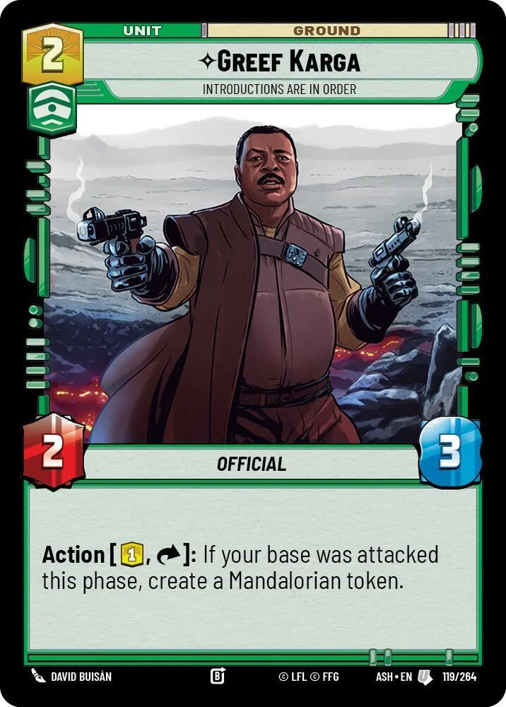 Greef Karga - Les Présentations Sont De Mise — Ashes of the Empire — Star Wars: Unlimited