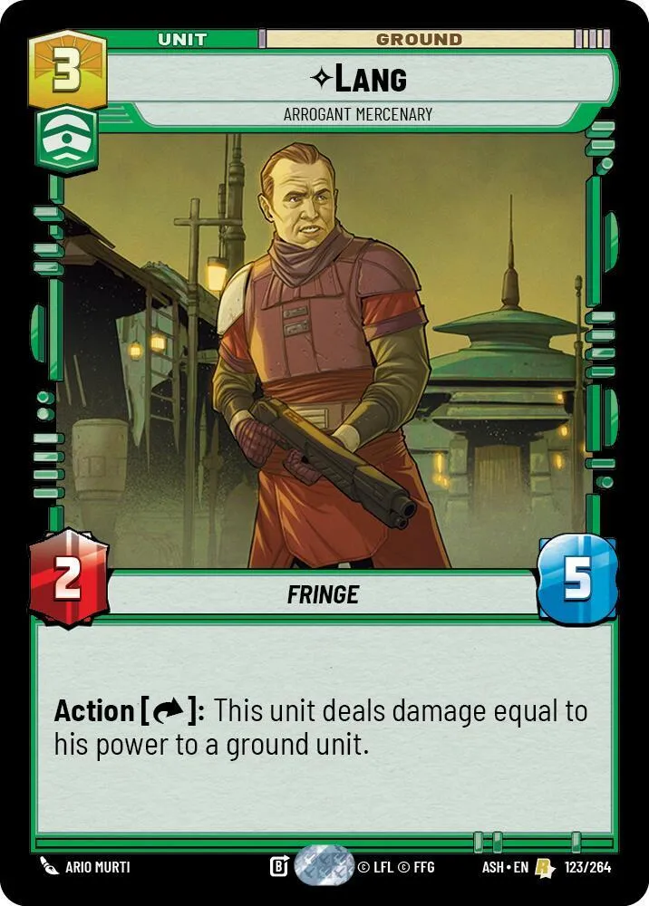 Lang - Mercenaire Arrogant — Ashes of the Empire — Star Wars: Unlimited