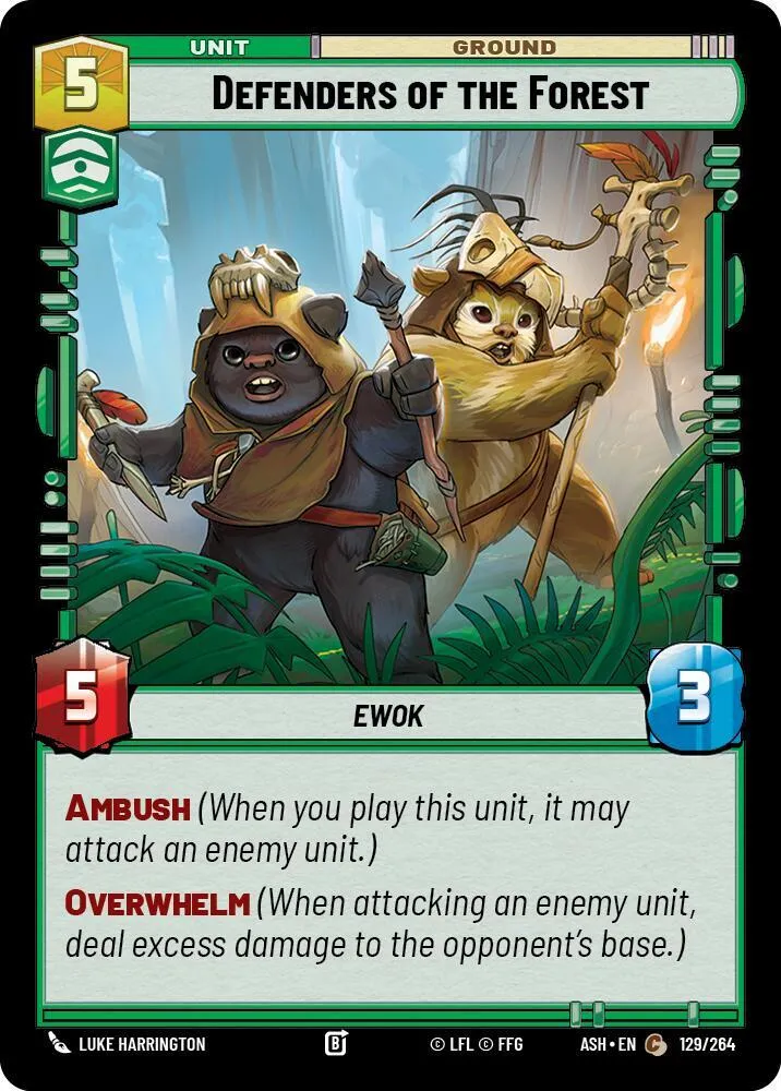 Défenseurs de la Forêt — Ashes of the Empire — Star Wars: Unlimited