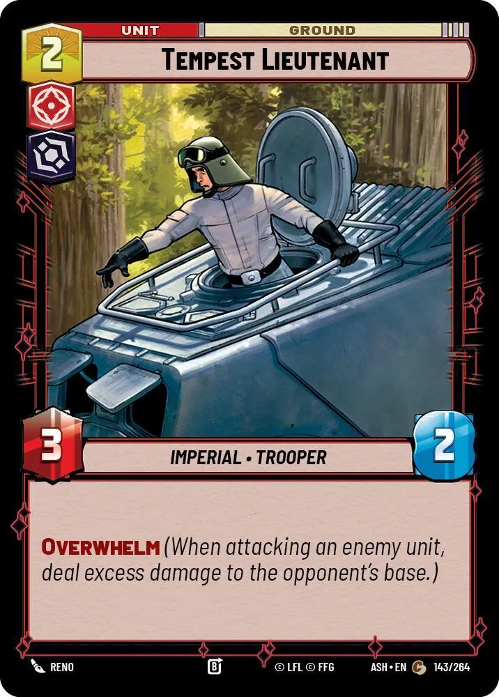Lieutenant Force Tempest — Ashes of the Empire — Star Wars: Unlimited