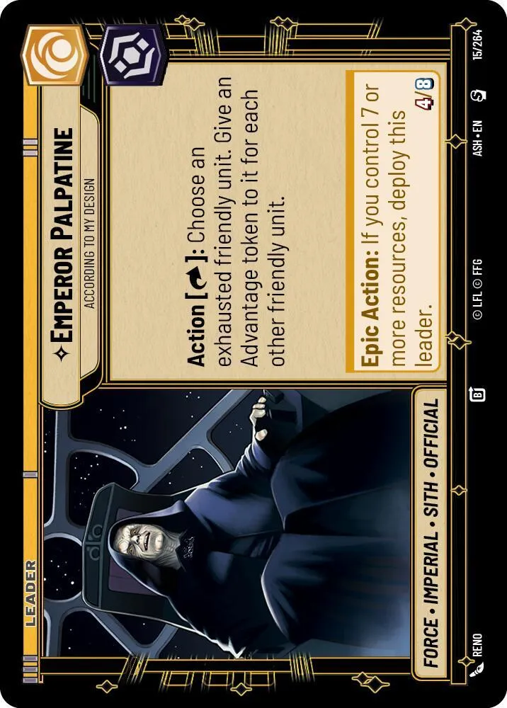 Emperor Palpatine - According to My Design — Ashes of the Empire — Star Wars: Unlimited