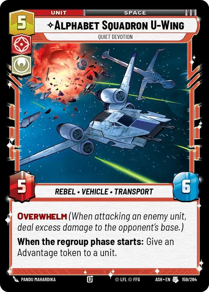 U-Wing de l'Escadron Alphabet - Dévotion Silencieuse — Ashes of the Empire — Star Wars: Unlimited