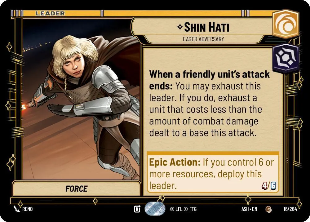 Shin Hati - Eager Adversary — Ashes of the Empire — Star Wars: Unlimited