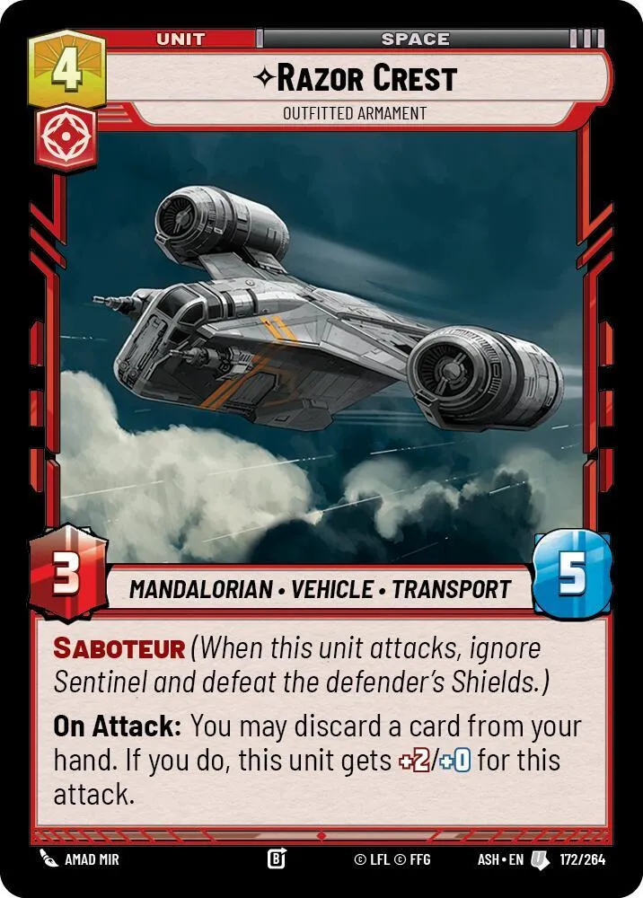 Razor Crest - Armement Activé — Ashes of the Empire — Star Wars: Unlimited