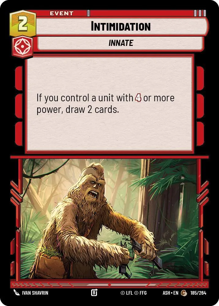 Intimidation — Ashes of the Empire — Star Wars: Unlimited