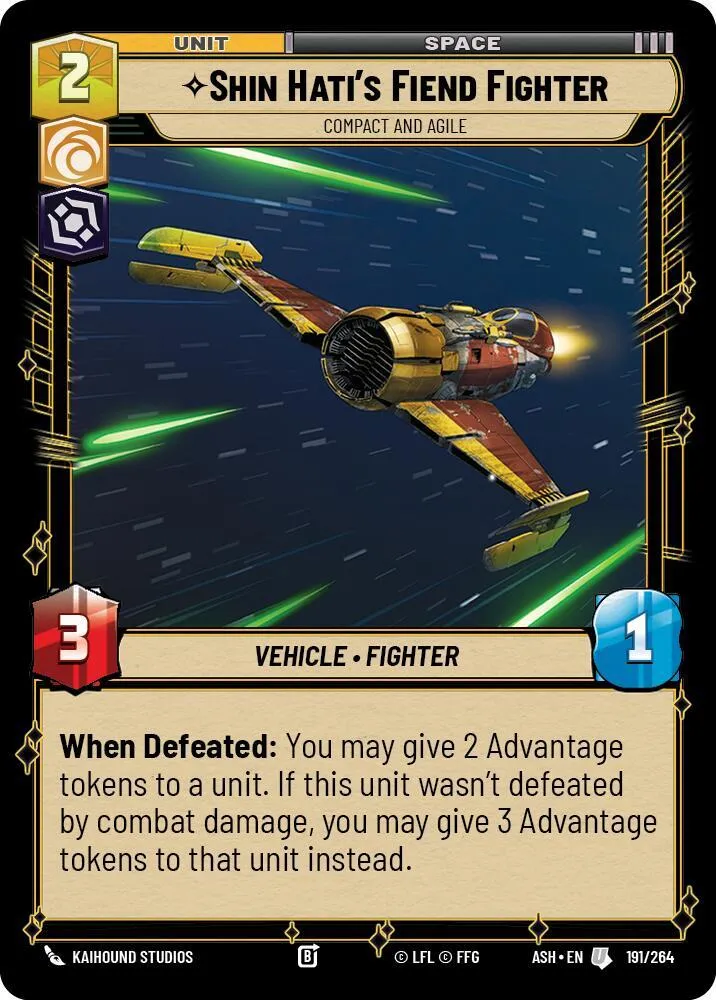 Chasseur Diabolique de Shin Hati - Compact Et Réactif — Ashes of the Empire — Star Wars: Unlimited