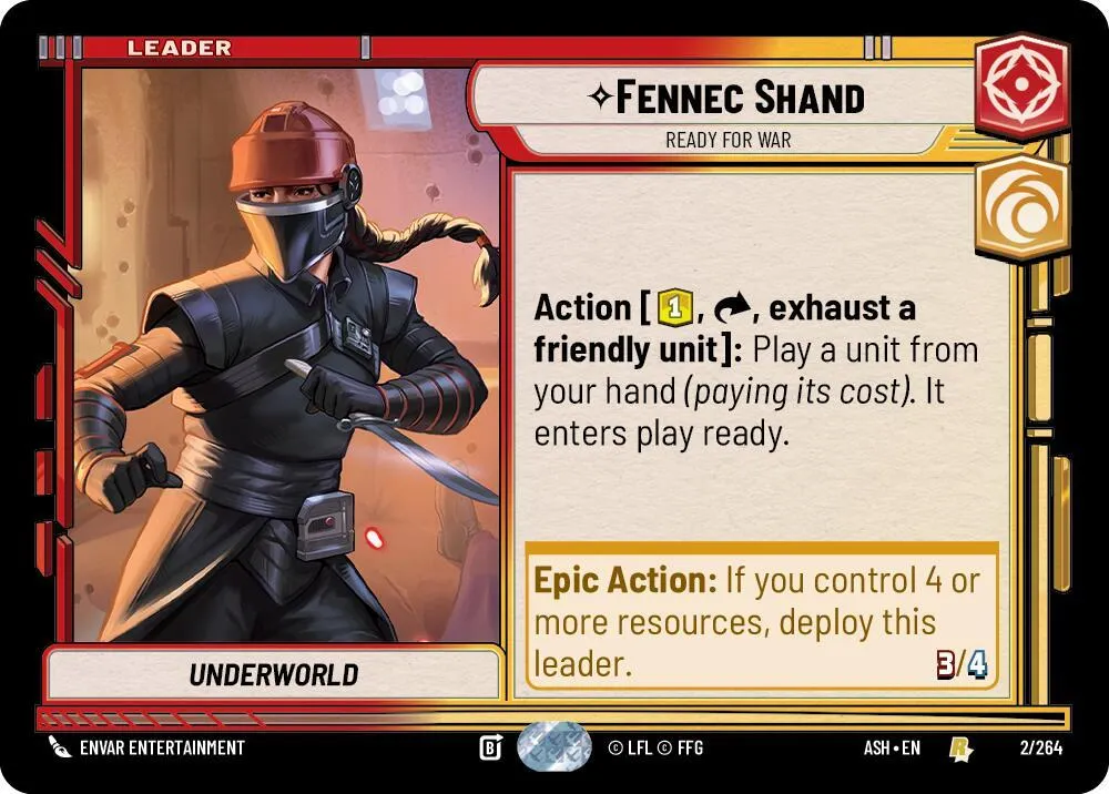 Fennec Shand - Ready for War — Ashes of the Empire — Star Wars: Unlimited