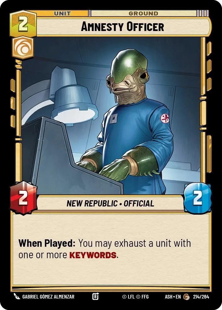 Amnesty Officer from Ashes of the Empire - Star Wars: Unlimited