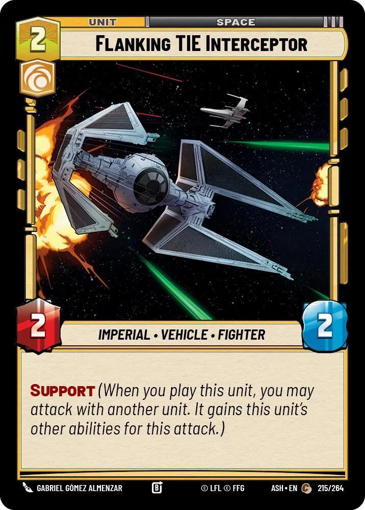 Flanking TIE Interceptor — Ashes of the Empire — Star Wars: Unlimited
