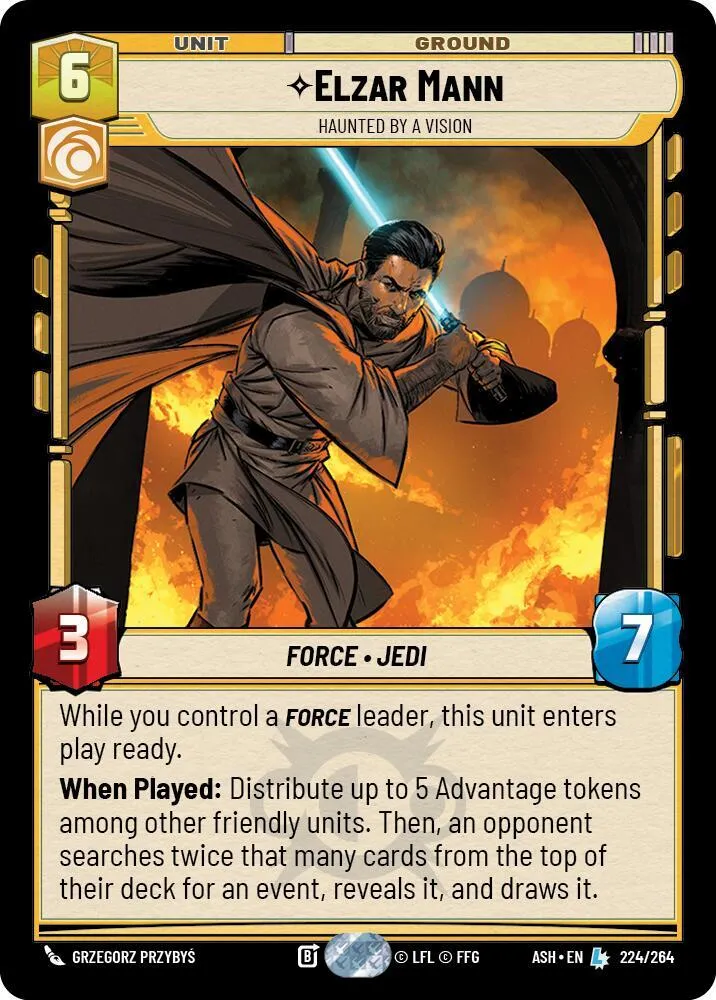 Elzar Mann - Haunted by a Vision — Ashes of the Empire — Star Wars: Unlimited