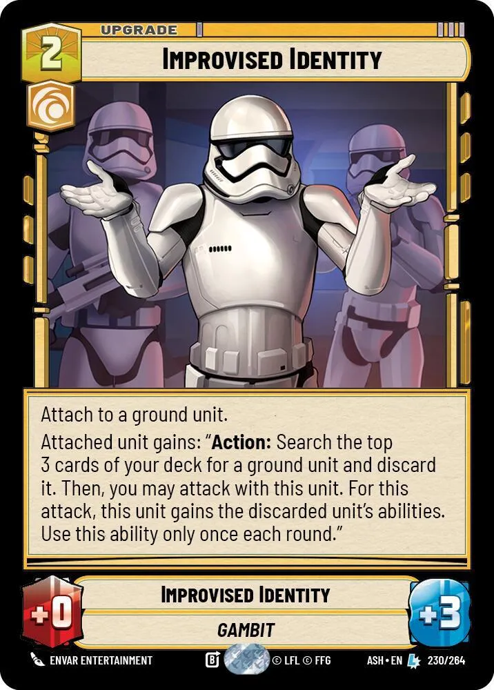 Improvised Identity — Ashes of the Empire — Star Wars: Unlimited