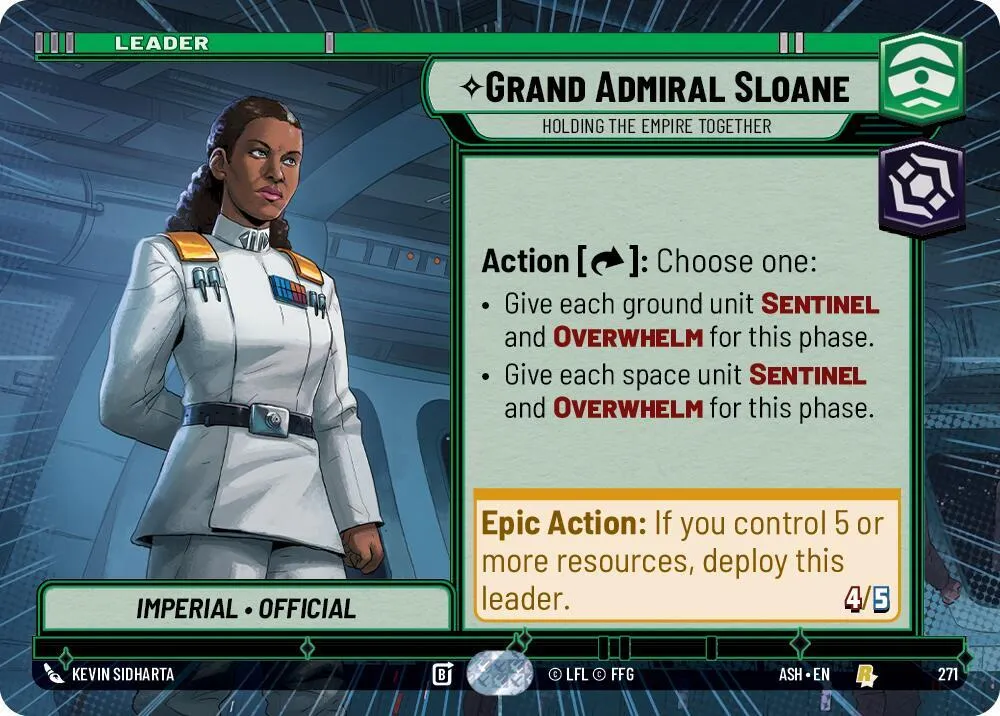 Grande Amirale Sloane - Maintient L'Unité De L'Empire — Ashes of the Empire — Star Wars: Unlimited