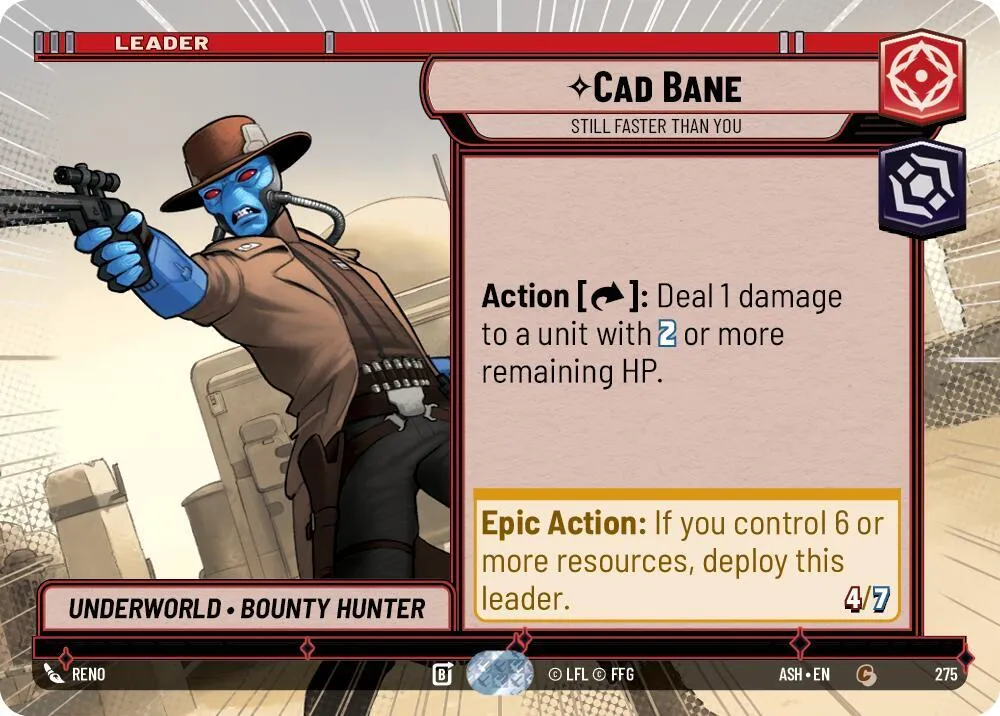 Cad Bane - Toujours Plus Rapide Que Toi — Ashes of the Empire — Star Wars: Unlimited